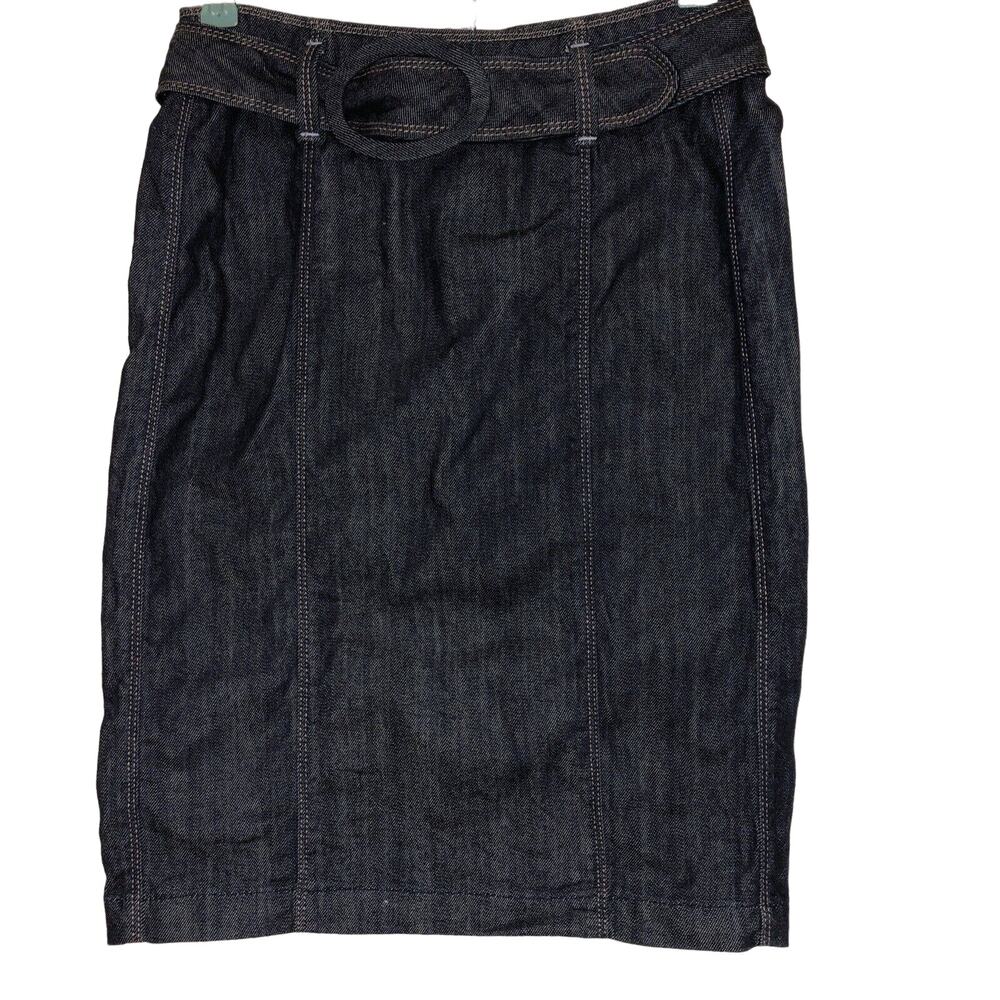 Banana Republic Women’s Size 0 Blue Denim Pencil Skirt belted C